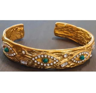 Bracciale BYS,placcato oro 18 Kt.,zirconi cubici