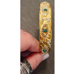 Bracciale BYS,placcato oro 18 Kt.,zirconi cubici