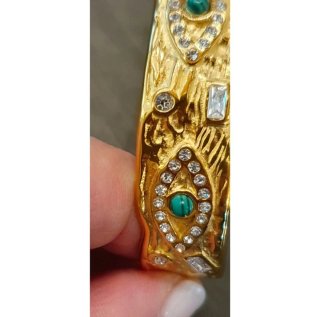 Bracciale BYS,placcato oro 18 Kt.,zirconi cubici
