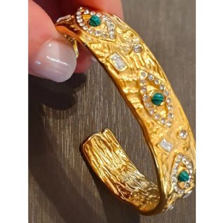 Bracciale BYS,placcato oro 18 Kt.,zirconi cubici