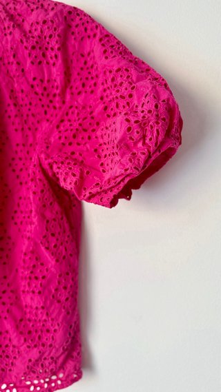 Blusa H&M rosa mangas abullonadas. Talla 38