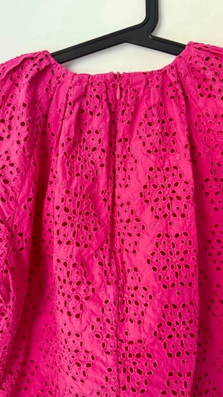 Blusa H&M rosa mangas abullonadas. Talla 38