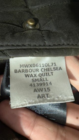 Barbour Chelsea Wax Chaqueta Verde Talla S