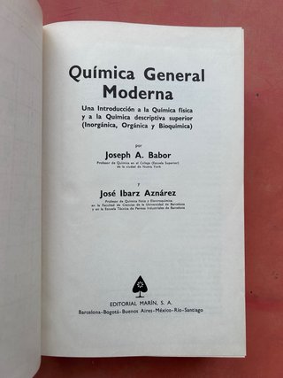 Química, general moderna