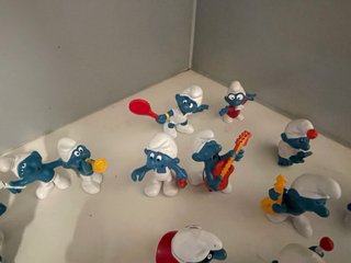 Figuras Pitufos de Goma Colección Antigua