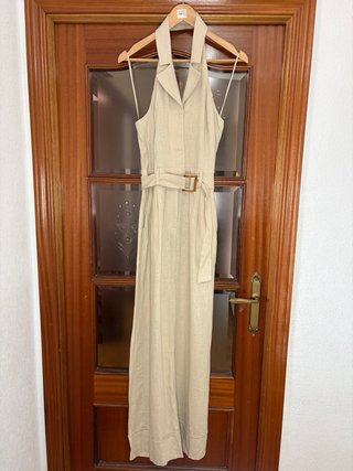Mono largo Zara halter lino beige