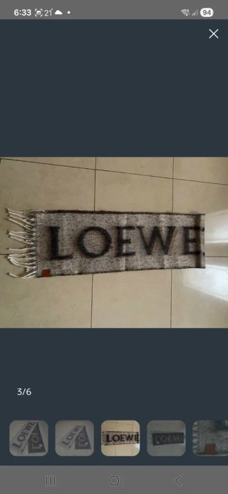 Bufanda Loewe Beige y Marrón