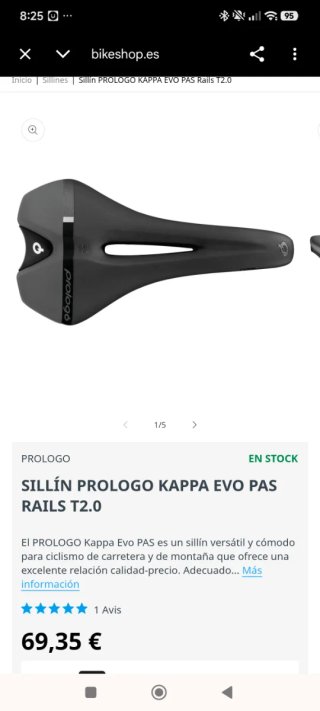 Sillín Prologo Negro