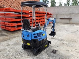 Miniexcavadora azul