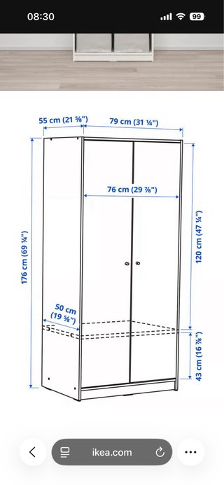 Armario blanco IKEA. SE VENDE MONTADO Y ESTA NUEVO