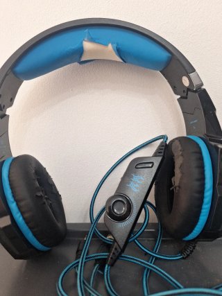 Cascos Gamer con Micrófono Azul