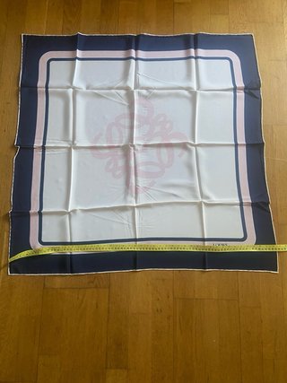 Pañuelo Seda LOEWE Vintage 35 Azul Blanco