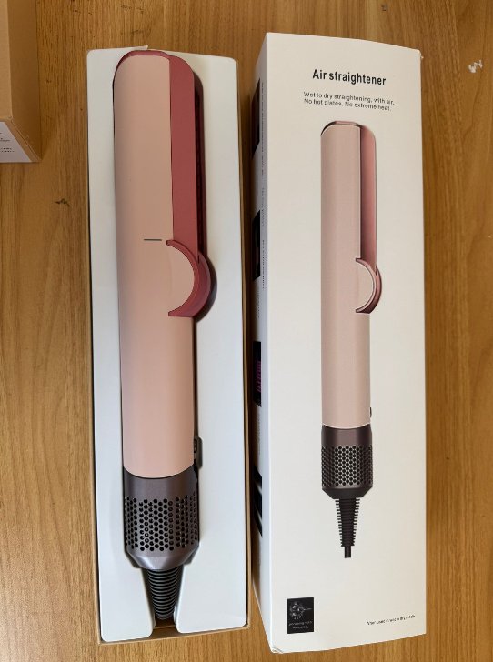 Plancha Alisadora Aire estilo Dyson Rosa replic