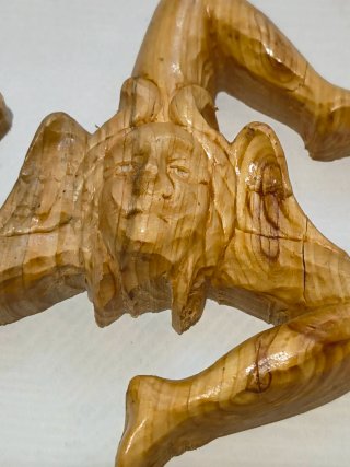 Trinacria Legno Cm.12 Scultura