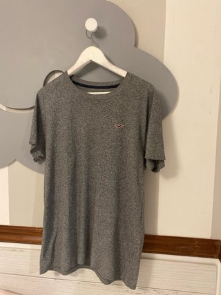 Camiseta basica gris Hollister