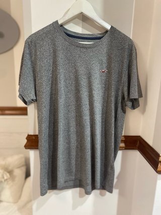 Camiseta basica gris Hollister