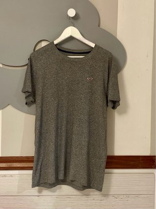Camiseta basica gris Hollister