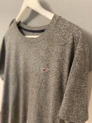 Camiseta basica gris Hollister