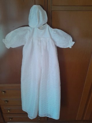 Vestito battesimo neonato con cappellino