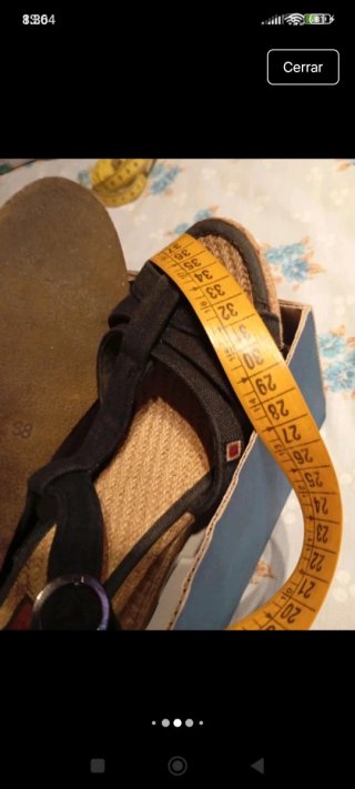 Sandalias negras talla 38