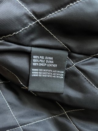 Chaqueta de cuero hombre negra