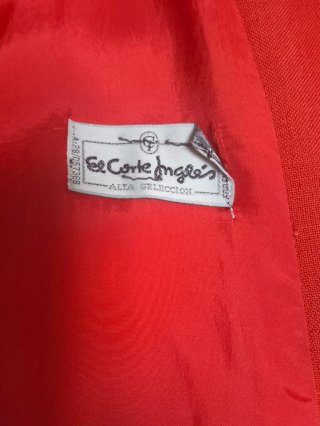 Chaqueta El Corte Inglés Mujer XL Roja Impecable