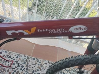 Bicicleta Plegable Roja mountain bike