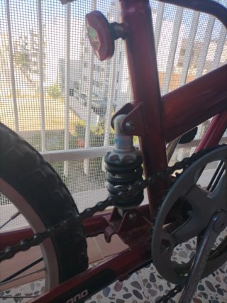 Bicicleta Plegable Roja mountain bike