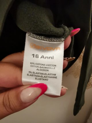 Felpa GIVOVA verde militare taglia 16 anni