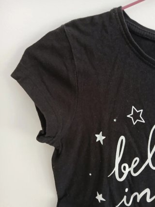 Primark Camiseta negra Talla 8-9 años