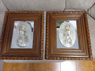 Cuadro Vintage Mujer con Flores