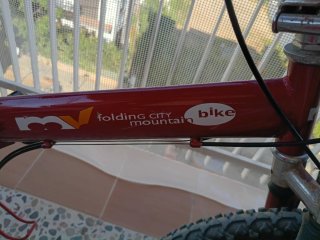 Bicicleta Plegable Mountain Bike Roja