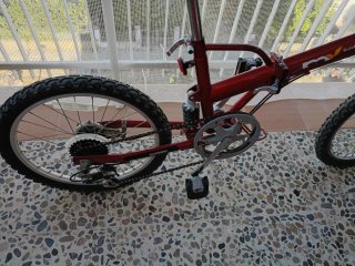 Bicicleta Plegable Mountain Bike Roja