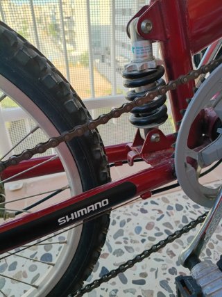 Bicicleta Plegable Mountain Bike Roja
