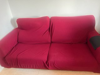 Sofá cama de 3 plazas rojo