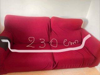 Sofá cama de 3 plazas rojo