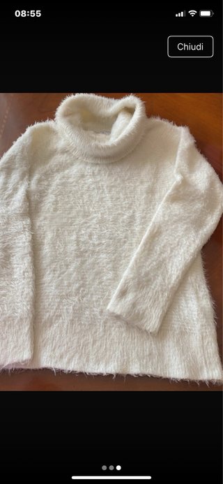 Maglione bianco caldo 100% Nylon