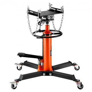 Gato de Transmisión, Gato Hidráulico Telescópico de 600 kg, Soporte de Gato de Piso de Elevación Alta de 81 -170 cm con Pedal de Pie, Rueda Giratoria de 360°, Gato Hidráulico de Transmisión para G...