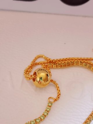 Pulsera Pandora Bridgetown Oro y Verde