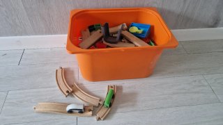 Pack de trenes de madera
