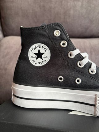 Converse Plataforma Negras Talla 36 Nuevas
