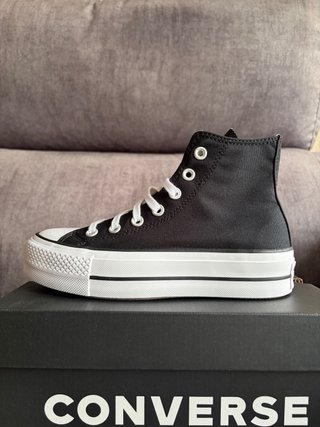 Converse Plataforma Negras Talla 36 Nuevas