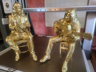 Figuras Camarón, Paco de Lucía y Tomatito