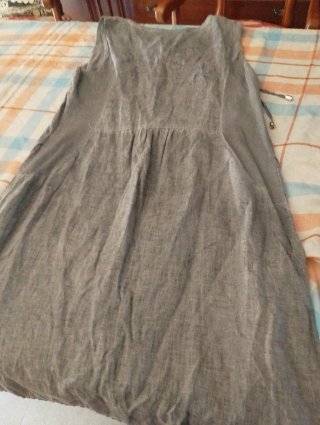 Vestido de  lino gris