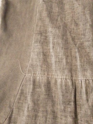 Vestido de  lino gris