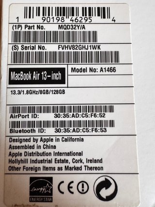 MacBook Air 2017 Plata