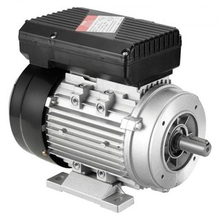 Motor Eléctrico de 0.75KW 2850 rpm, AC 220~240V 5.15A, Marco 80, B34, Motor de Compresor de Aire Monofásico, Eje Con Diente de 19mm, Rotación CW/CCW para Maquinaria Agrícola y Equipos Generales