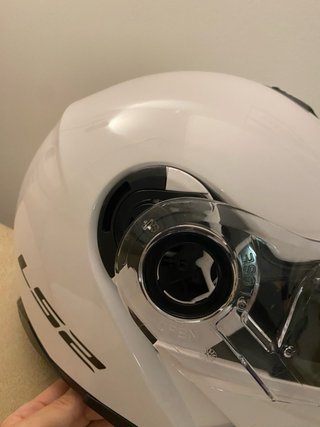 Casco integral blanco abatible