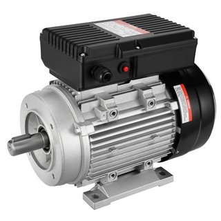 Motor Eléctrico de 1.1KW 1400 rpm, AC 220~240V 7.5A, 90S, Marco B34, Motor de Compresor de Aire Monofásico, Eje Con Diente de 24mm, Rotación CW/CCW para Maquinaria Agrícola y Equipos Generales