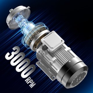 Motor Eléctrico de 1.5KW 3000 rpm, AC 230V/400V 9.5A/3.5A, 90L, Marco B3, Motor de Compresor de Aire 3-Fases, Eje Con Diente de 24mm, Rotación CW/CCW para Maquinaria Agrícola y Equipos Generales